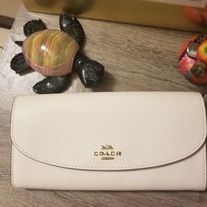 Cream Coach wallet